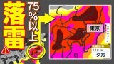 東京首都圏【激しい雨 落雷 突風 ひょう に注意】落雷と突風に関する気象情報 気象庁発表を詳しく【発雷確率、雨、上空の寒気のシミュレーション10日(木)~11日(金)】大気の状態が非常に不安定|TBS NEWS DIG