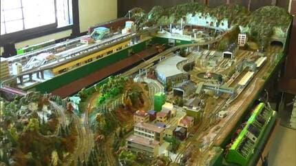 ひでかん建造物ジオラマ 子どもが帰りたくないと」作州城東屋敷に “鉄道のジオラマ” 登場