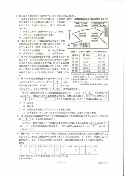 問題と解答】社会 2026年度県立高校入試 富山県 3月5日（木）【解説