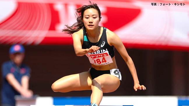 女子400mハードル 青木穂花 55秒92で初V、アジア大会代表に内定 母親も広島大会出場 親子2代で代表へ【陸上・日本選手権】|TBS NEWS DIG