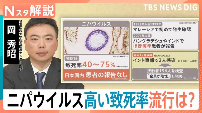 高い致死率「ニパウイルス」アジア各国で流行の懸念　ワクチン・特効薬なし…日本への流入リスクは？【Nスタ解説】|TBS NEWS DIG