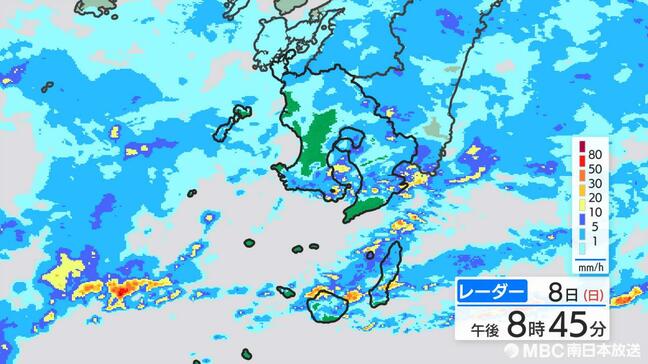 屋久島町 解析雨量で1時間に約60ミリの雨 夜遅くにかけて低地の浸水に警戒を 鹿児島|TBS NEWS DIG