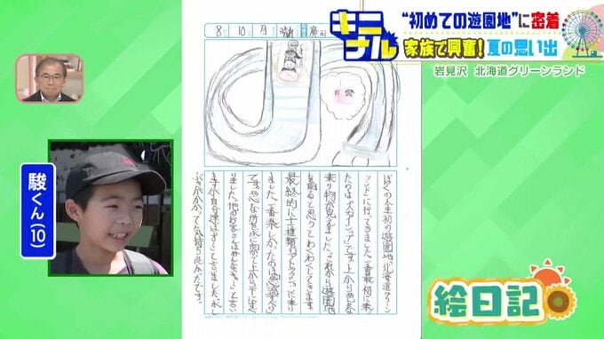 最初にスカイシップに乗ったワクワクを綴った駿(シュン)くんの絵日記