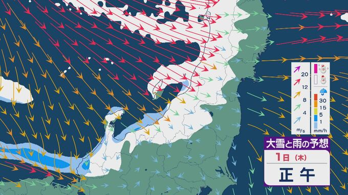 冬型の気圧配置で大みそかや正月は日本海側で雪が降りやすく大雪のところも その後の“仕事始め”のタイミングでさらに大雪や大荒れのおそれ 雪・雨と風シミュレーション|TBS NEWS DIG