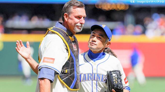 イチロー 新旧背番号“51”でサプライズ始球式 本拠地ファンが大歓声、会見では大谷にエール「日本人の心を忘れないで引っ張っていって」|TBS NEWS DIG