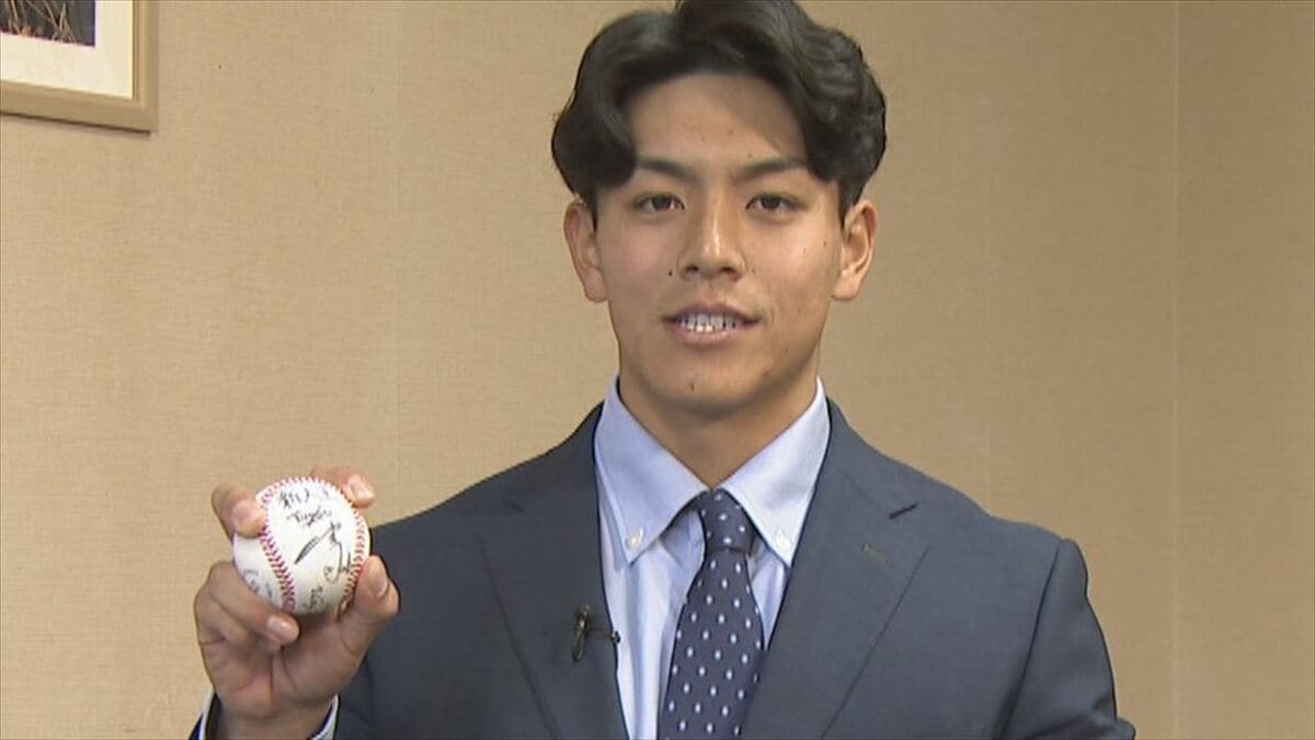 「目標は新人王」楽天からドラフト3位指名の中込陽翔投手 独立リーグからプロへ 意気込み語る | TBS NEWS DIG (2ページ)
