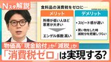 物価対策に「現金給付」や「減税」の案が浮上　食料品の“消費税ゼロ”の実現度はどのくらい？【Nスタ解説】|TBS NEWS DIG