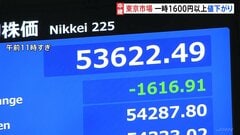 日経平均株価 一時1600円超の値下がり　アメリカの利下げ期待の後退、原油価格の高騰が重しに| TBS CROSS DIG with Bloomberg