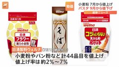 日清製粉ウェルナ　小麦粉・パン粉など44品目を値上げ　7月1日の納品分から| TBS CROSS DIG with Bloomberg