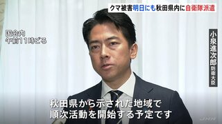 小泉防衛大臣 クマ被害相次ぐ秋田県に自衛隊派遣へ あすにも支援活動開始| TBS CROSS DIG with Bloomberg