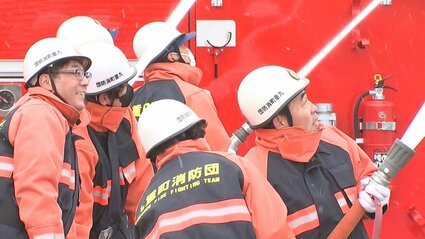 防火意識と団員の士気高揚へ」 県内トップを切って消防団出初式 大分