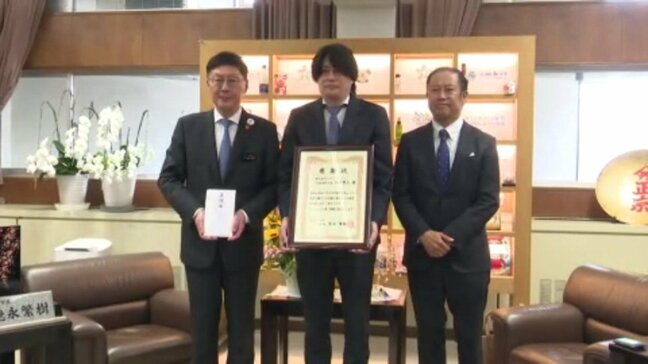 「継続的に支援してゆければ」福岡の企業が山林火災義援金贈呈 愛媛県・今治市|TBS NEWS DIG