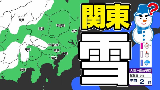 【東京首都圏 雪？】「大寒寒波」はじまる 関東地方北部で大雪のおそれ【雪シミュレーション２１日（水）～２５日（日）  ／ 関東各都市の週間予報】東京・神奈川・埼玉・千葉・群馬・茨城・栃木・山梨・長野|TBS NEWS DIG
