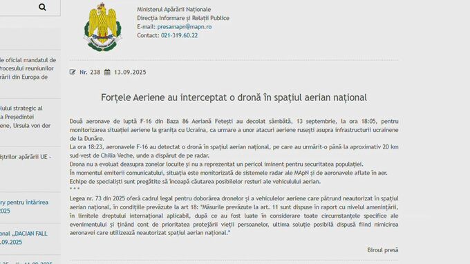 ルーマニア国防省 ロシアのドローンが領空に侵入と発表　同じNATO加盟国ポーランドで撃墜されたばかり