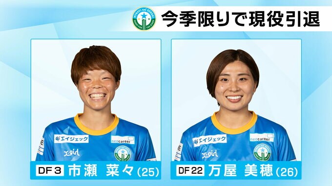 マイナビ仙台「市瀬菜々選手・万屋美穂選手」が現役引退　|　宮城のニュース│tbc NEWS│tbc東北放送