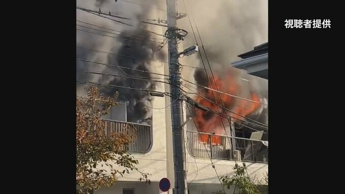【速報】千葉・松戸のマンションで火災　火元とみられる部屋から年齢・性別不明の遺体がみつかる　消防車など12台が出動し現在も消火活動中|TBS NEWS DIG