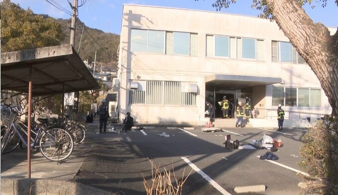 地検岩国支部に侵入しカセットガスボンベが入った袋に火を放ち爆発させた疑いで８６歳の男逮捕　山口|TBS NEWS DIG