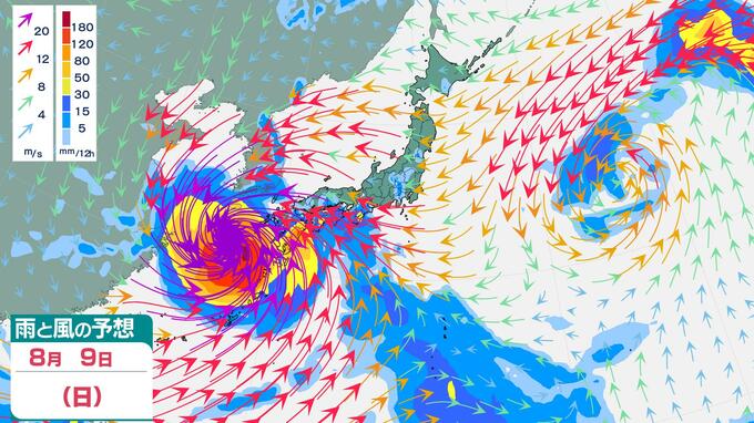 【台風13号】きょう午後にも「猛烈な」勢力へ　最大瞬間風速80m/s・910hPa予想、来週後半に西日本直撃シミュレーションも…地震被災地と「長崎原爆の日」への影響懸念【30日午前4時半現在】|TBS NEWS DIG