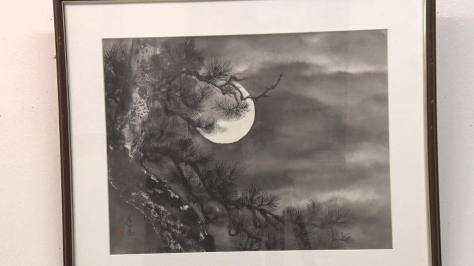 「中秋の名月」水墨画で「月」をテーマにした展示会