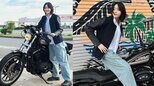 【 彩雪 】　愛車ハーレーで「バイク乗りの休日」を満喫　ライダーズカフェでカレーとスイーツを堪能する姿に「素敵なひと時」「バイク姿カッコいい」と反響|TBS NEWS DIG