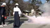 「本殿西側で火事です」文化財防火デーを前に消火訓練　三嶋大社の境内からの出火を想定=静岡　|　静岡のニュース | SBSNEWS | 静岡放送