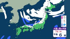2日は普段雪の少ない地域でも降雪…Uターン注意 3日にかけて冬型の気圧配置続く…日本海側で警報級の大雪の可能性も【31日~1月4日まで 雪と雨のシミュレーション掲載】|TBS NEWS DIG