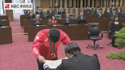 パリ五輪 金メダル 柔道男子・永瀬貴規選手 県民栄誉賞特別賞表彰式