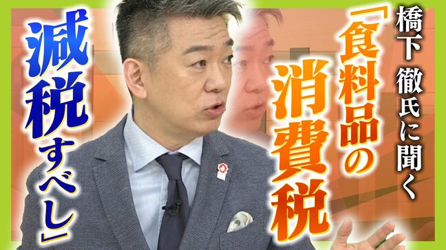 橋下徹氏は「食料品の消費税は減税すべき」　"社会保障に穴があく"という議論には怒り「消費税で賄うのは２割ほど。メディアはもっと説明して！」【解説】|TBS NEWS DIG