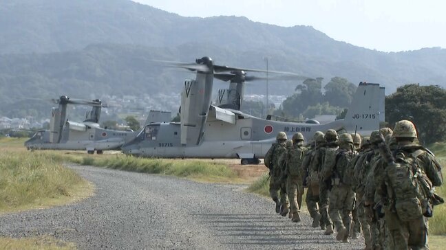 オスプレイ　離島の防衛を想定し輸送訓練　長崎で実施　水陸機動団が参加「時間的に短縮できることが望ましい」|TBS NEWS DIG