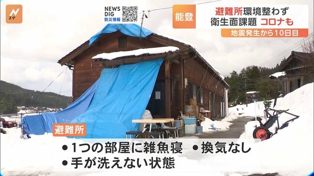 避難所で新型コロナの集団感染が発生　“換気なし、手洗いできず”など衛生面で課題も　能登半島地震|TBS NEWS DIG