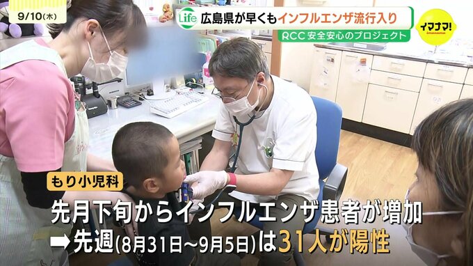 小児科クリニックの現場は　過去１０年で最も早いインフルエンザ流行入り　「先月下旬から患者が増加」　広島|TBS NEWS DIG