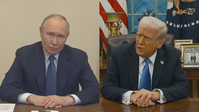 米ロ首脳が電話会談　ウクライナ侵攻の停戦交渉開始で合意　トランプ大統領が発表|TBS NEWS DIG