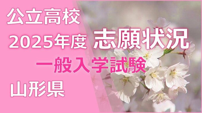 【全高校掲載】2025年度　山形県公立高校一般入試　志願倍率　令和7年度一般入学者選抜試験倍率　村山・置賜・庄内・最上地方の県立高等学校　|　山形のニュース│TUYテレビユー山形