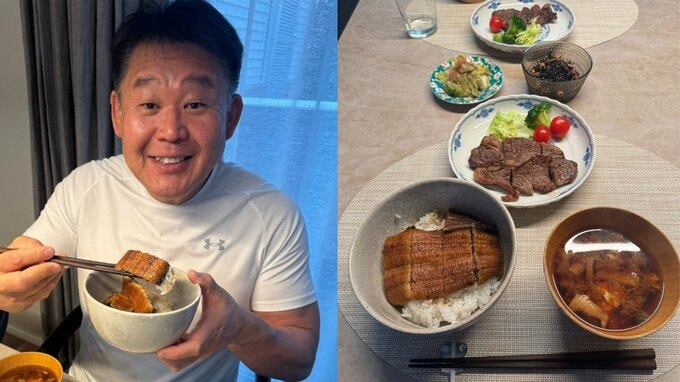 【 花田虎上 】 「鰻丼＆ヒレステーキ」　スタミナ満点の夕食を公開　「風邪をひかないようにエネルギーをチャージしました！」|TBS NEWS DIG