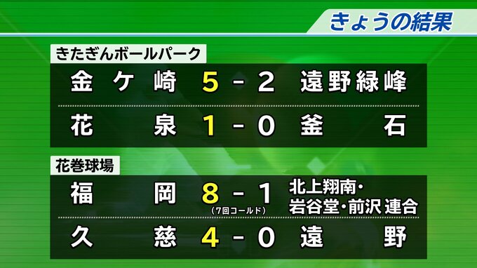 1回戦が終了　夏の高校野球岩手大会　14日の結果|TBS NEWS DIG