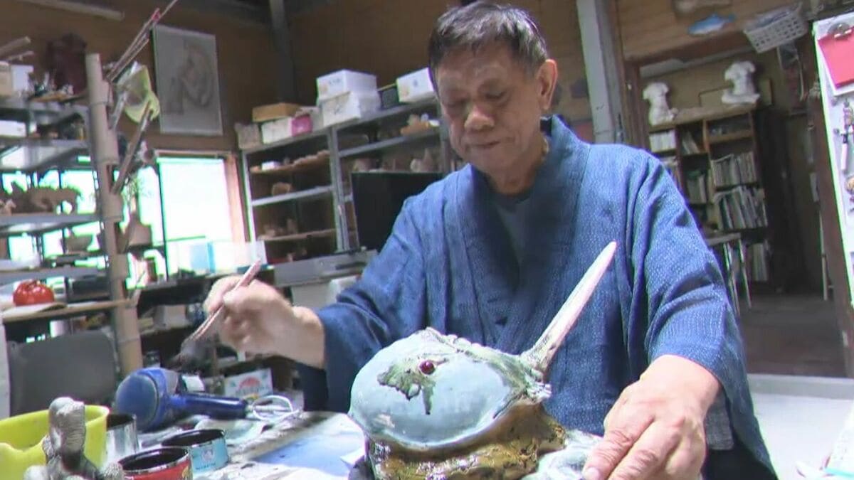 備前焼作家・木村玉舟さんの新たな挑戦 白備前をデニムの染料