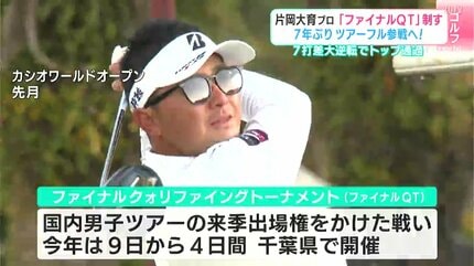 片岡 片岡大育プロ「ファイナルQT」制す 7年ぶりツアーフル参戦へ！7打差大