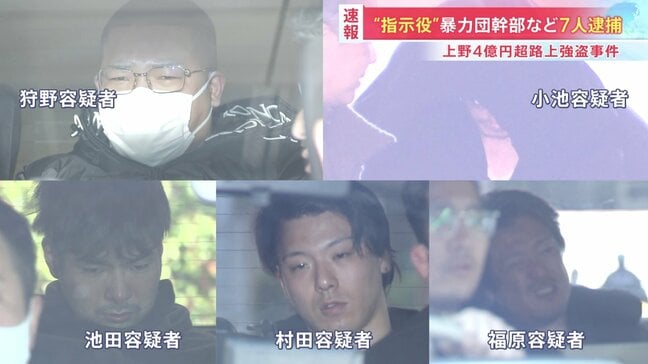 【速報】東京・上野4億円超路上強盗事件　“指南役”暴力団幹部など男7人逮捕　7人の関係先十数か所家宅捜索　現金2750万円押収も残る約4億円の行方分からず|TBS NEWS DIG