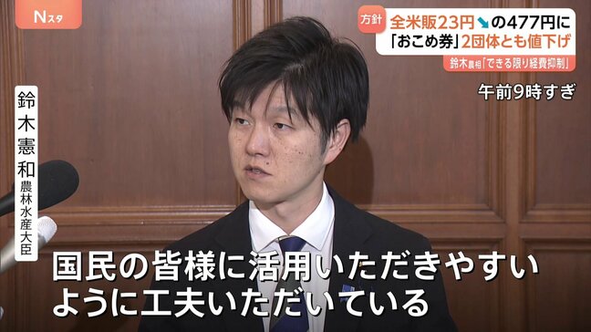 全米販も「おこめ券」値下げへ 1枚500円から477円に|TBS NEWS DIG