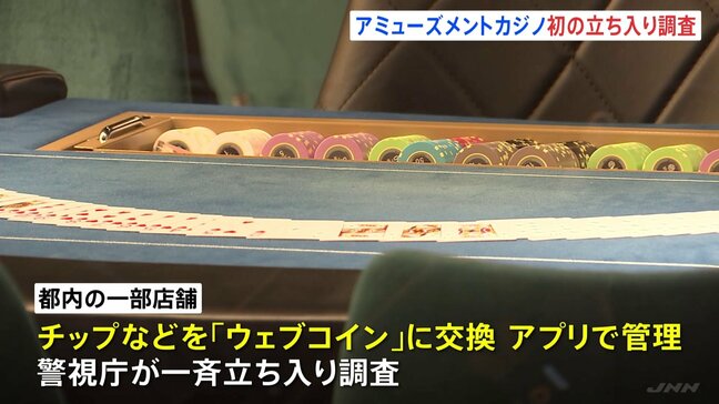 東京・歌舞伎町のホストクラブやアミューズメントカジノ店に一斉立ち入り「ウェブコイン」の実態についても調査 年末年始の特別警戒 警視庁|TBS NEWS DIG