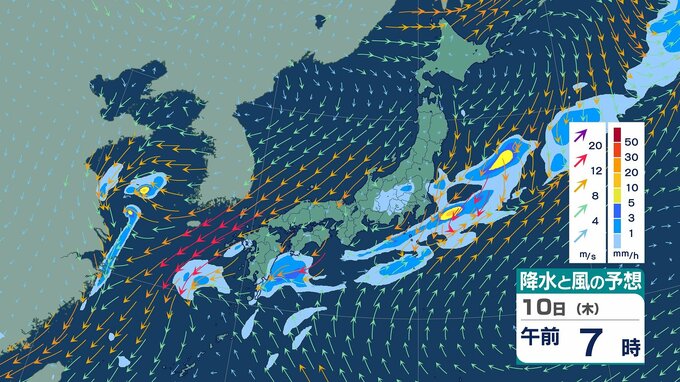 【大雨情報】関東甲信地方で大雨となる所も　１１日未明～夕方…前線が北上→活動が活発になる見込み　今後の雨と風のシミュレーションを見る（気象庁１０日午前５時４５分発表）|TBS NEWS DIG