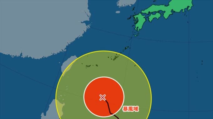 【台風情報】　大型で非常に強い台風9号　935 hPa、20 km/h で北西へ　最大瞬間風速60 m/s　【進路予想 09時50分 気象庁発表 】　|　山梨のニュース | ＵＴＹテレビ山梨