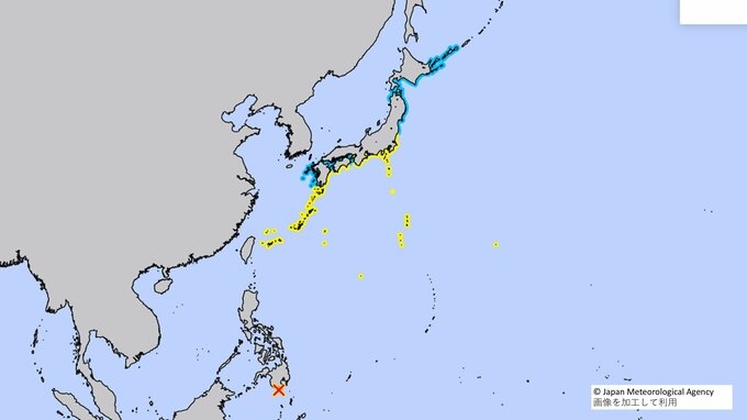 【津波注意報】フィリピン付近で強い地震　マグニチュードは8.2と推定　関東地方、伊豆・小笠原諸島などに津波注意報|TBS NEWS DIG
