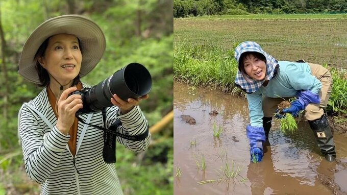 【 磯野貴理子 】「田植えしました」田植機を駆り「隅っこは手植えで」　先日撮影したカイツブリは「雛が2羽」　フォロワー「美味しいお米が楽しみ」|TBS NEWS DIG