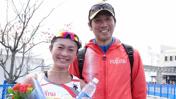 初挑戦で日本新の岡田久美子が世界陸上代表内定「苦しい姿を一番近く見てきた」森岡コーチと夫婦で新種目挑戦【日本選手権35km競歩レビュー】|TBS NEWS DIG