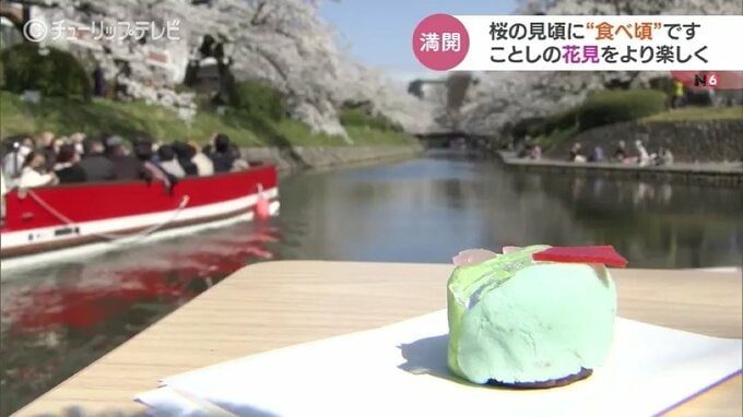 「花より団子」桜を見ながら和菓子を自作　「お花見キット」で水辺の春を満喫　富山　|　富山のニュース｜天気・防災｜チューリップテレビ