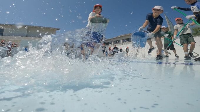 「みんなが楽しんでくれたら」強い日差しの中、小学生がプール掃除　山口　|　山口のニュース・天気・防災｜tys NEWS｜ｔｙｓテレビ山口