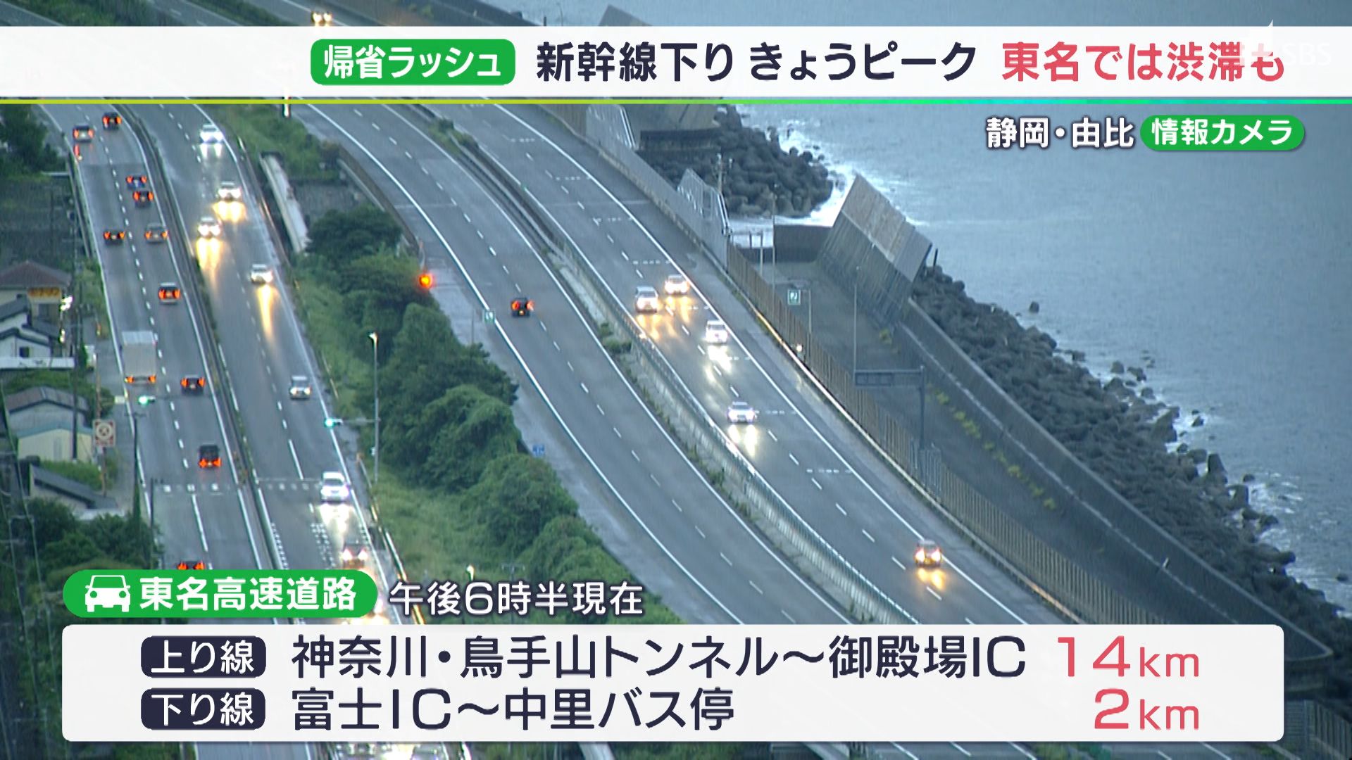 大きな荷物や手土産もって帰省ラッシュピーク 新幹線は混雑見られず 東名では渋滞も Sbs News 静岡放送 静岡県内ニュース 天気