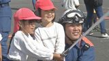 園児130人が消防ホースで放水に挑戦 「秋の全国火災予防運動」を前に 大分 | 大分のニュース|OBS NEWS|大分放送