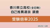 【速報・全校掲載】香川県公立高校「2025年(令和7年)度・自己推薦選抜」出願者数発表【2025年1月28日最新】|TBS NEWS DIG